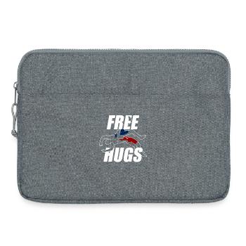 Câlins gratuits Lutteur de catch drôle - Sacoche pour ordinateur portable 15 pouces - gris chiné - Devant