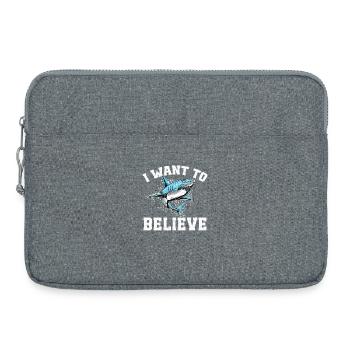 Équipe de recherche Meg Megalodon Tooth Shark Lover - Sacoche pour ordinateur portable 15 pouces - gris chiné - Devant