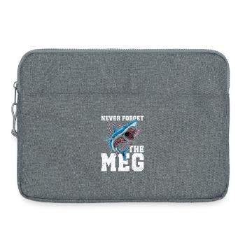 Megalodon-Forschungsteam Realer Megalodon-Zahnhai - Laptoptasche 15" - Grau meliert - Vorne