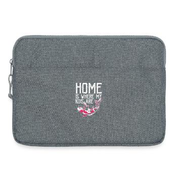 Home Is Where My Kois Are Sentimental Humor - Laptop bag 15" - heather grey - Front