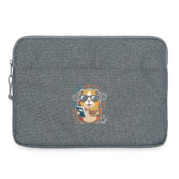 Buchheld Hamster mit Burger - Laptoptasche 15" - Grau meliert - Vorne