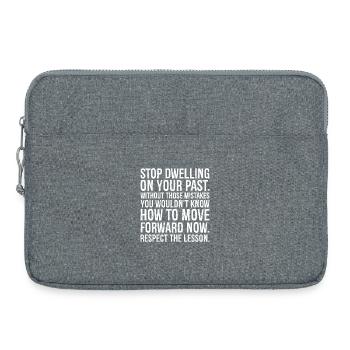 stop dwelling on your past without those mistakes - Laptop bag 15" - heather grey - Front