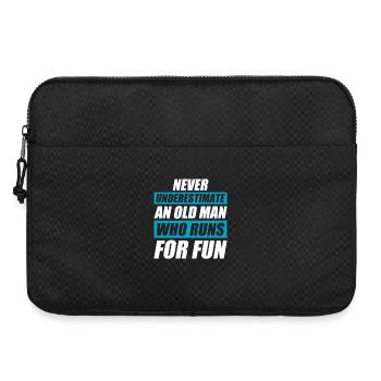Vieil homme drôle, coureur de course - Sacoche pour ordinateur portable 15 pouces - noir - Devant