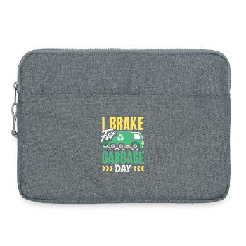 Garbage Day is my favorite day - Laptop bag 15" - heather grey - Front