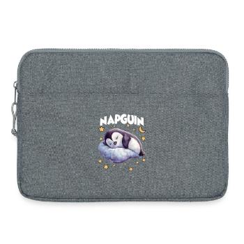 Penguin pajamas and penguin nightgown for lazy people - Laptop bag 15" - heather grey - Front