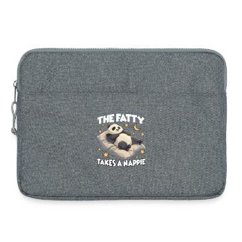 Morning Grouches & Panda Lovers Pajama Nightgown - Laptop bag 15" - heather grey - Front