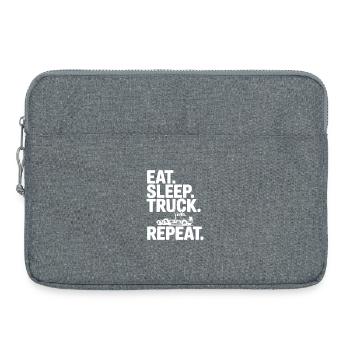 Essen. Schlafen. Lkw. Wiederholen. - Laptoptasche 15" - Grau meliert - Vorne