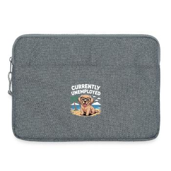 Lustiger Labrador Retriever Derzeit Arbeitslose  - Laptoptasche 15" - Grau meliert - Vorne