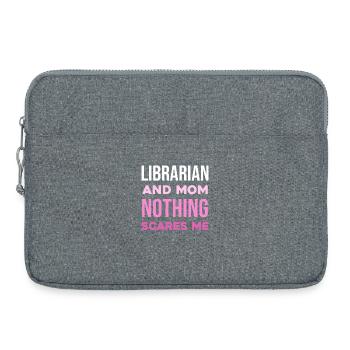 Librarian Mother: Nothing shocks me - Laptop bag 15" - heather grey - Front