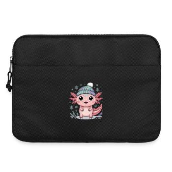 Axolotl avec un chapeau tricoté - Sacoche pour ordinateur portable 15 pouces - noir - Devant