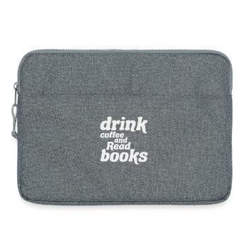 Drink Coffee and Read Books Original Gift - Laptop bag 15" - heather grey - Front