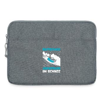 Rodel Piste RUTSCHIGE ABENTEURE IM SHNEE LUSTIG - Laptoptasche 15" - Grau meliert - Vorne