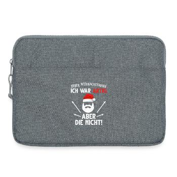 Lieber Weihnachtsmann ich war artig aber die nicht - Laptoptasche 15" - Grau meliert - Vorne