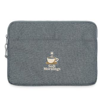 Café du matin vintage - Sacoche pour ordinateur portable 15 pouces - gris chiné - Devant