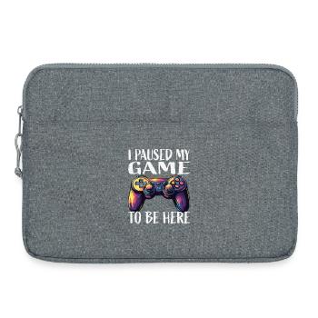 Spiel Pause Neon Controller - Laptoptasche 15" - Grau meliert - Vorne