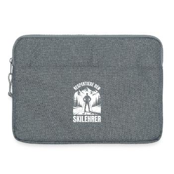 Skiers RESPECT THE SKI INSTRUCTOR FUNNY - Laptop bag 15" - heather grey - Front