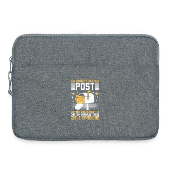 Briefträger ARBEITE BEI DER POST Lustiges - Laptoptasche 15" - Grau meliert - Vorne