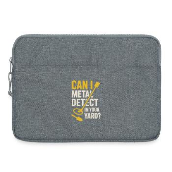 Can I Metal Detect In Your Yard Treasure Hunting - Laptop bag 15" - heather grey - Front