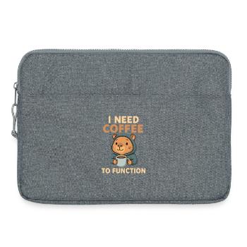 Conception du café au travail - Sacoche pour ordinateur portable 15 pouces - gris chiné - Devant