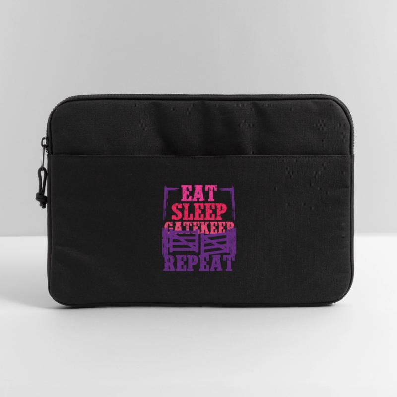 Ehefrau eines Bauern Mutter Eat Sleep Gatekeep Laptoptasche 15"