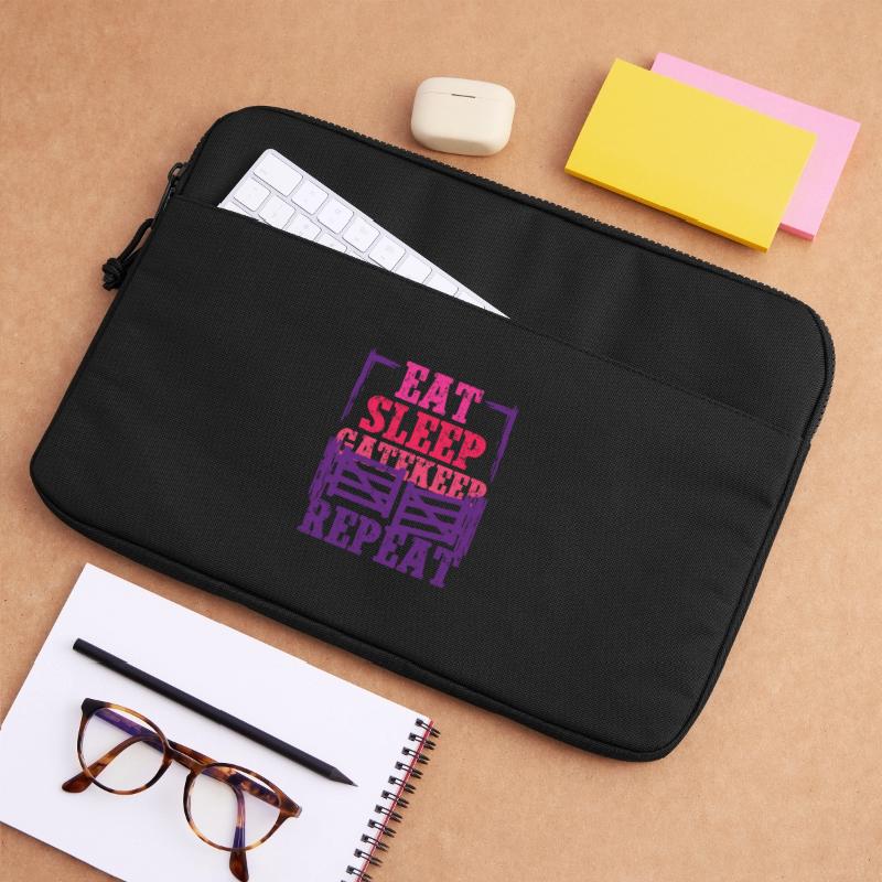 Ehefrau eines Bauern Mutter Eat Sleep Gatekeep Laptoptasche 15"