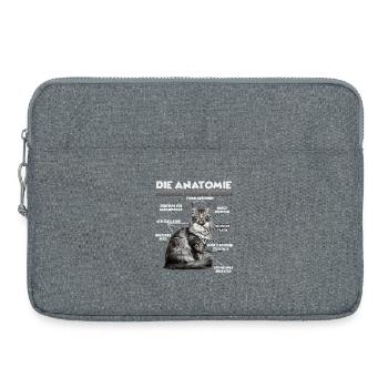 Drôle de Maine Coon T | Tenue d’amoureuse des chats - Sacoche pour ordinateur portable 15 pouces - gris chiné - Devant