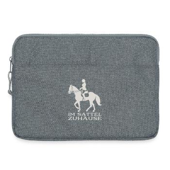 Chez soi en selle - Sacoche pour ordinateur portable 15 pouces - gris chiné - Devant