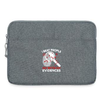 Analyste médico-légal a frappé des gens avec l’équipe des preuves - Sacoche pour ordinateur portable 15 pouces - gris chiné - Devant