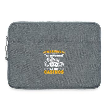 Joueur de casino - Sacoche pour ordinateur portable 15 pouces - gris chiné - Devant