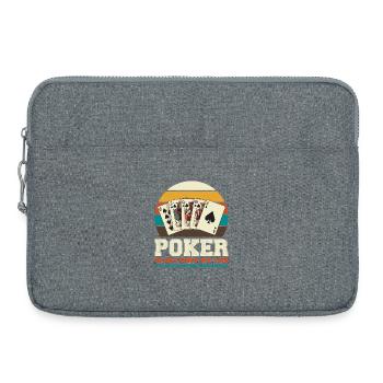 Poker Lebensstil Sonnenuntergang Motiv - Laptoptasche 15" - Grau meliert - Vorne