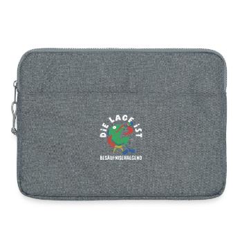 The location is drunken fish - Laptop bag 15" - heather grey - Front