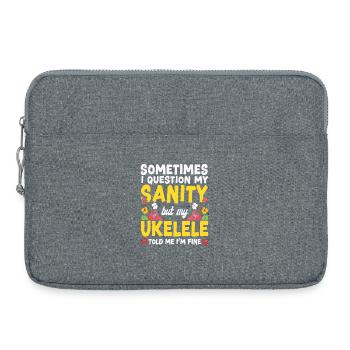 Hawaiian Ukulele Uke Sometimes I - Laptop bag 15" - heather grey - Front