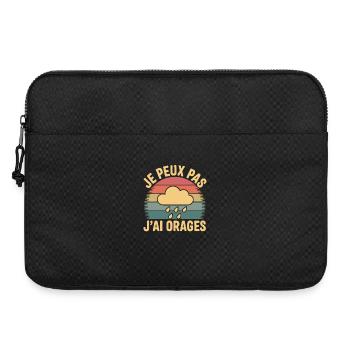 I can't I have thunderstorms humor weather & rain - Laptop bag 15" - black - Front