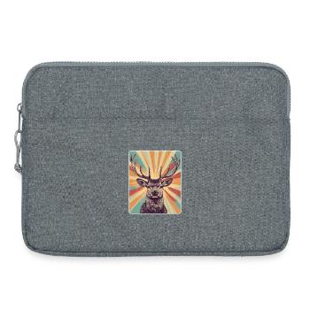 Cerfs de renne Bois de renne vintage - Sacoche pour ordinateur portable 15 pouces - gris chiné - Devant