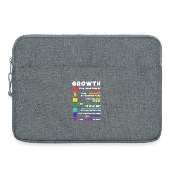 Growth Mindset Acronym Poster - Laptoptasche 15" - Grau meliert - Vorne