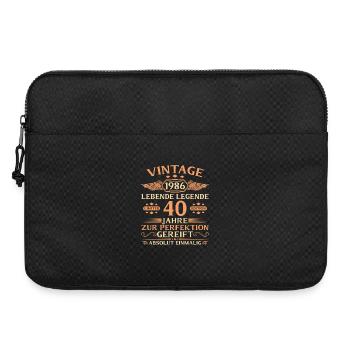 40th Birthday Vintage 1986 Year - Laptop bag 15" - black - Front