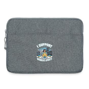 Je soutiens le bootleg inportable du sport féminin - Sacoche pour ordinateur portable 15 pouces - gris chiné - Devant