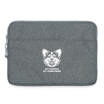 Corgi Haare - Laptoptasche 15" - Grau meliert - Vorne