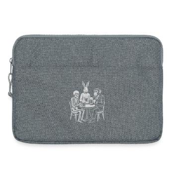 Pub Night Trio: Skeletthase und Affe - Laptoptasche 15" - Grau meliert - Vorne