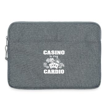 Joueurs de casino casino - Sacoche pour ordinateur portable 15 pouces - gris chiné - Devant