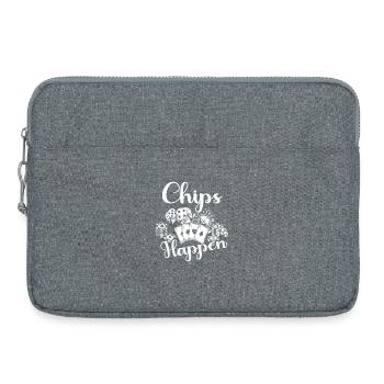 Joueur de casino - Sacoche pour ordinateur portable 15 pouces - gris chiné - Devant