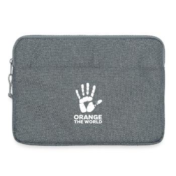 Orange : Le Monde - Sacoche pour ordinateur portable 15 pouces - gris chiné - Devant