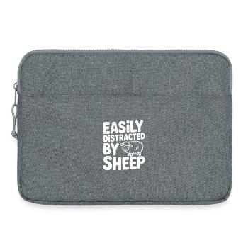 Leicht von Schafen abgelenkt - Laptoptasche 15" - Grau meliert - Vorne