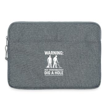 Warning May Spontaneously Dig a Hole Metal - Laptop bag 15" - heather grey - Front