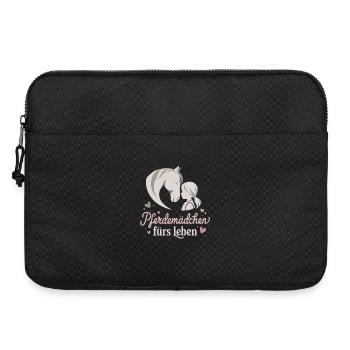 Fille cheval pour la vie Amour du cheval pour la cavalière - Sacoche pour ordinateur portable 15 pouces - noir - Devant