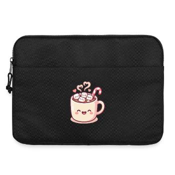 Cuddle mug with marshmallows & candy cane - Laptop bag 15" - black - Front