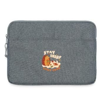 Igel Tag Hedgehog Day Stay Sharp Stay Cute - Laptoptasche 15" - Grau meliert - Vorne