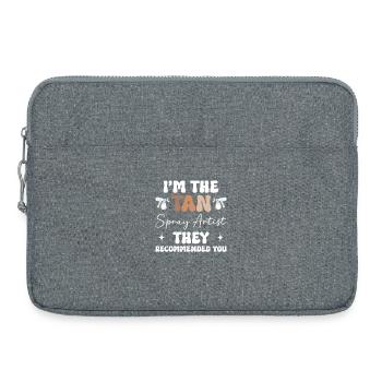 Spraybräunungstechniker, Bräunungskünstlerin, Sprühbräunungstechniker. - Laptoptasche 15" - Grau meliert - Vorne