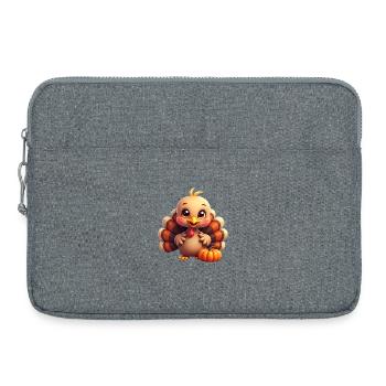 Bébé dinde de Thanksgiving - Sacoche pour ordinateur portable 15 pouces - gris chiné - Devant