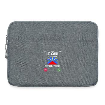 Le Cari M’Appelle Humour Réunionnais - Sacoche pour ordinateur portable 15 pouces - gris chiné - Devant